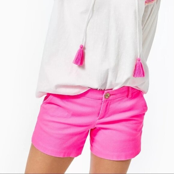 LILLY Pulitzer  Havana Pink Callahan Shorts Size 00 - Picture 1 of 9
